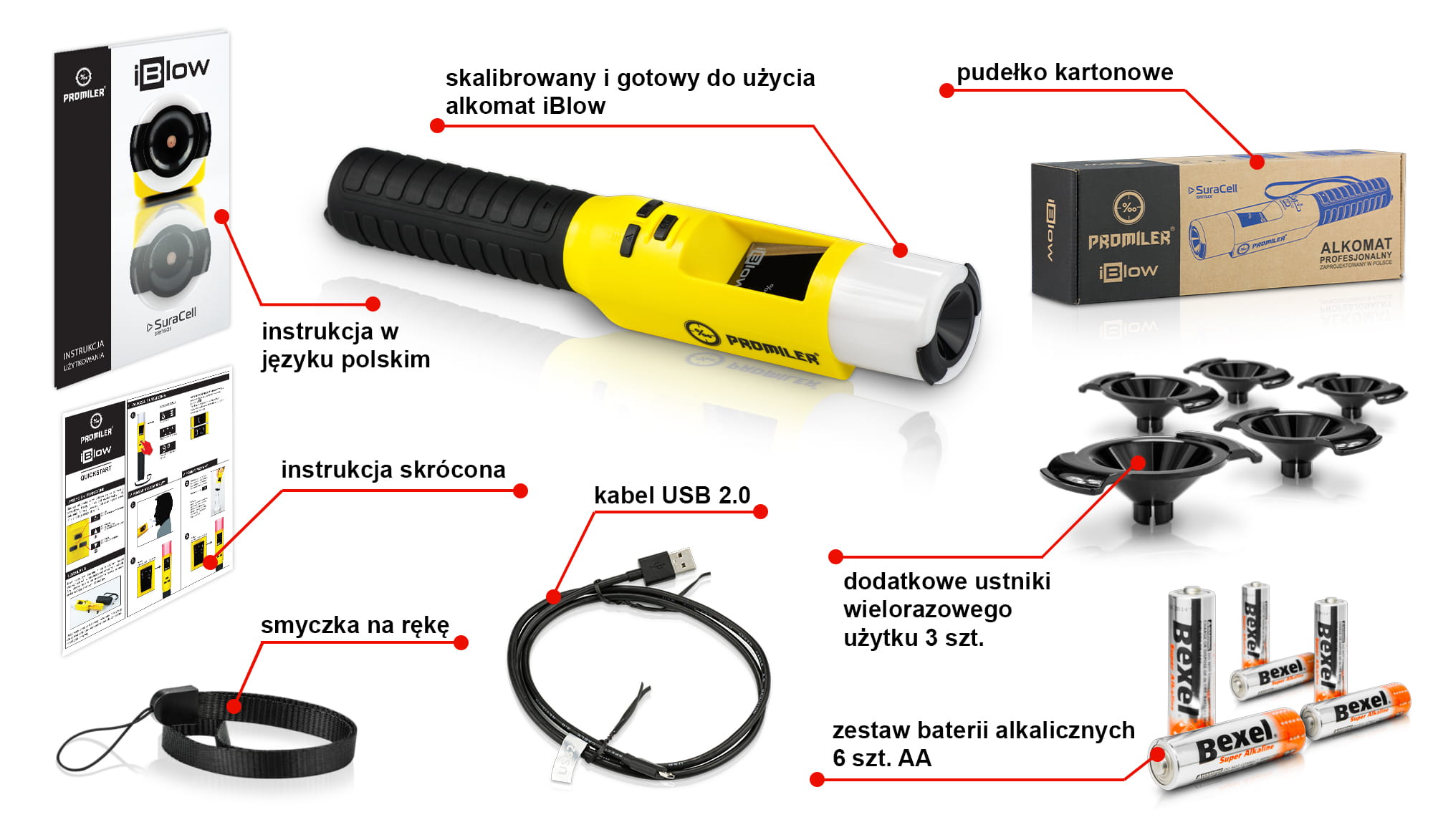 Alkomat iBlow marki Promiler bezustnikowy/przesiewowy - obrazek 2