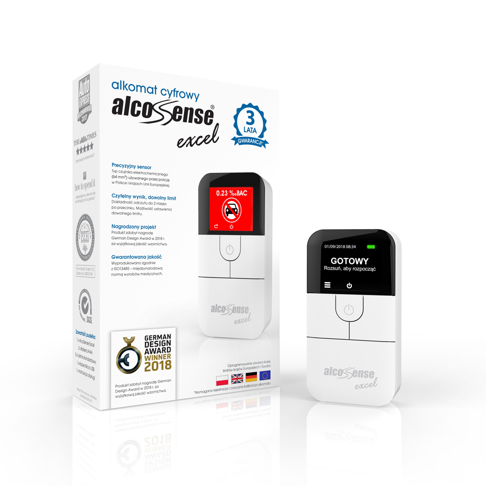 Alkomat elektrochemiczny AlcoSense Excel – zdjęcie produktu