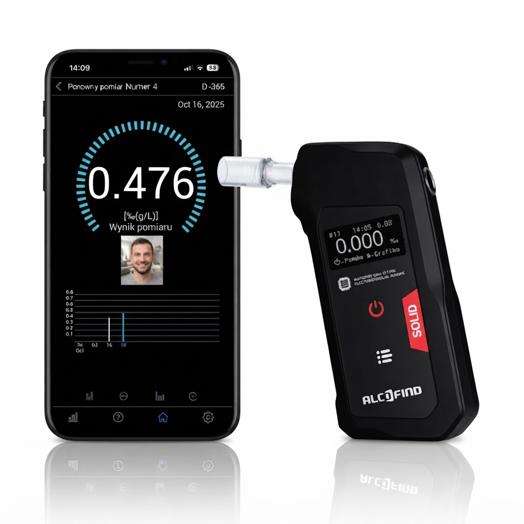 Alkomat AlcoFind SOLID Bluetooth